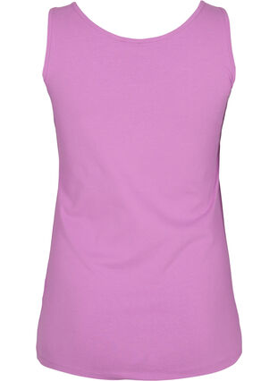 Solid color basic top in cotton, Iris Orchid, Packshot image number 1