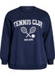 Sporty sweatshirt with print, Blue, Packshot image number 0