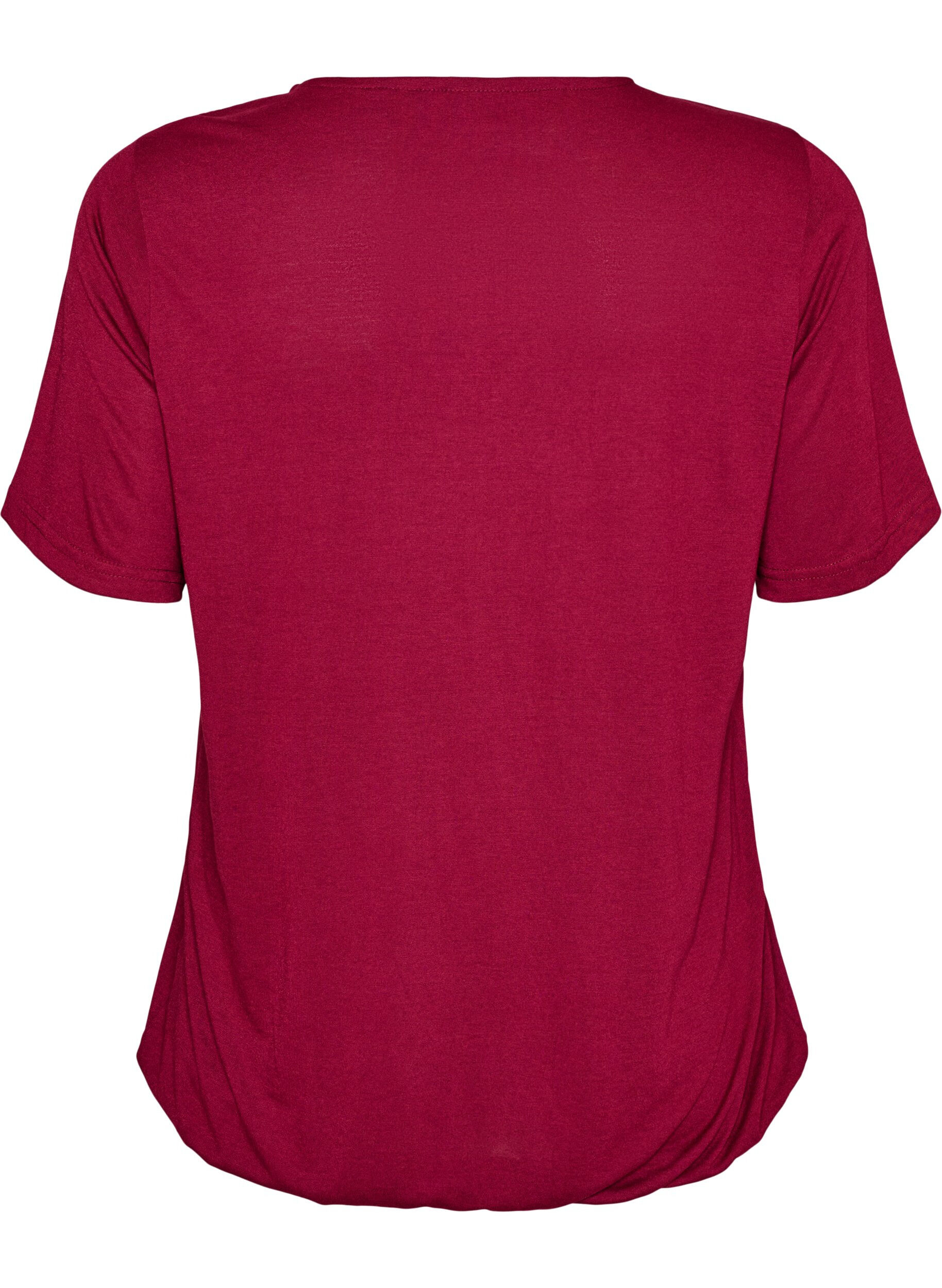 ZizzifashionBlouse with lace insert and balloon sleeves, Red, Packshot image number 1