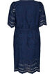 Shirt dress in broderie anglaise with a tie-belt, Blue, Packshot image number 1