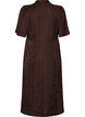 Midi jacquard dress with paisley pattern and wing sleeves, Brown, Packshot image number 1