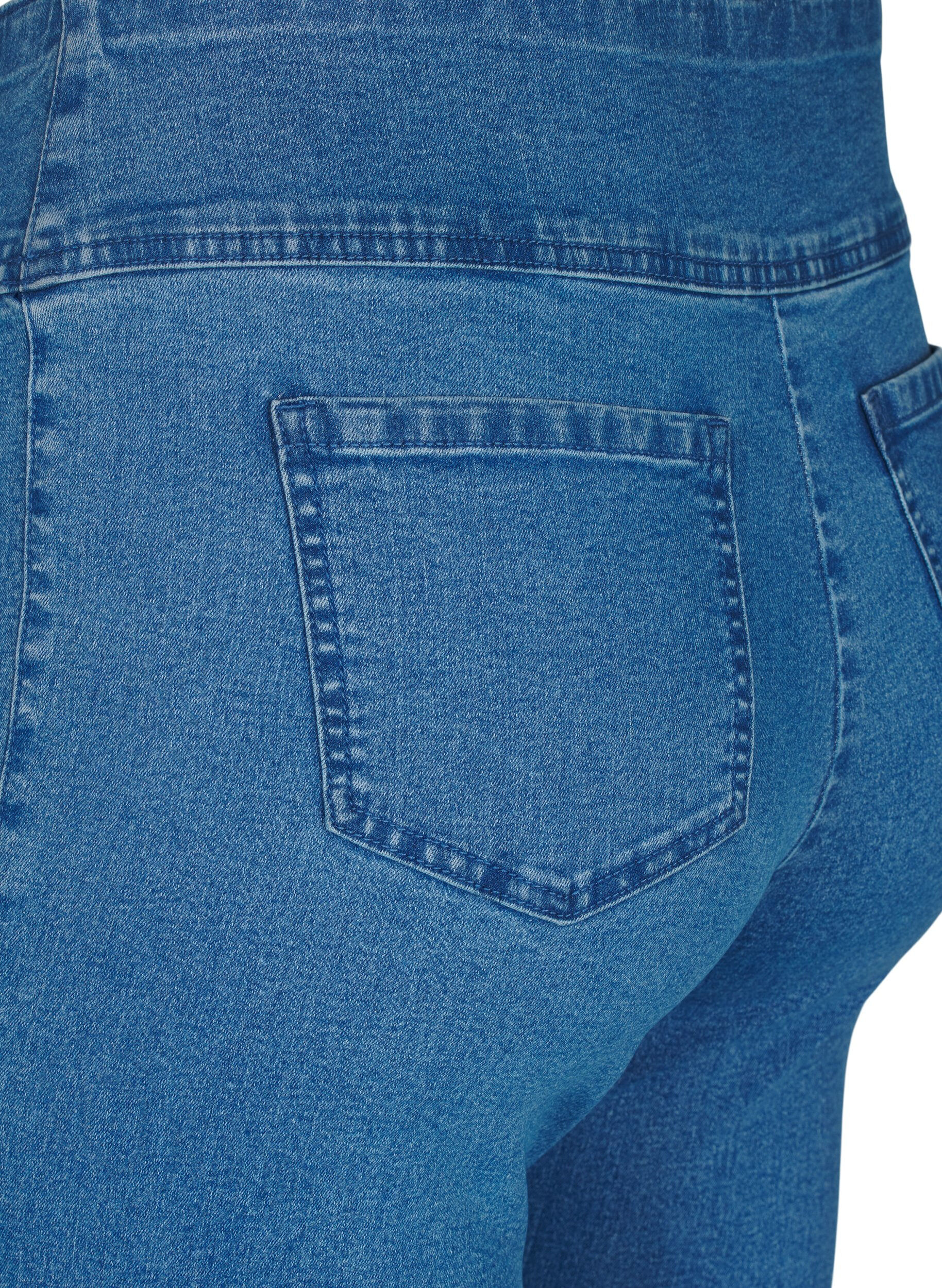 ZizzifashionStretchy jeggings with a high waist, Light Blue, Packshot image number 3