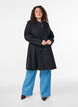 A-line spring coat with double-breasted fastening, Black, Model image number 1