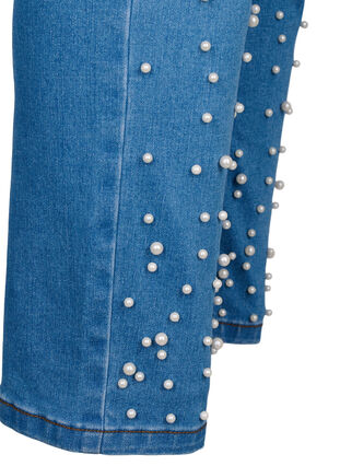 Slim fit Emily jeans with pearls, Light Blue, Packshot image number 3