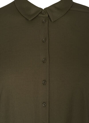 Dress with collar and button fastening, Forest Night, Packshot image number 2