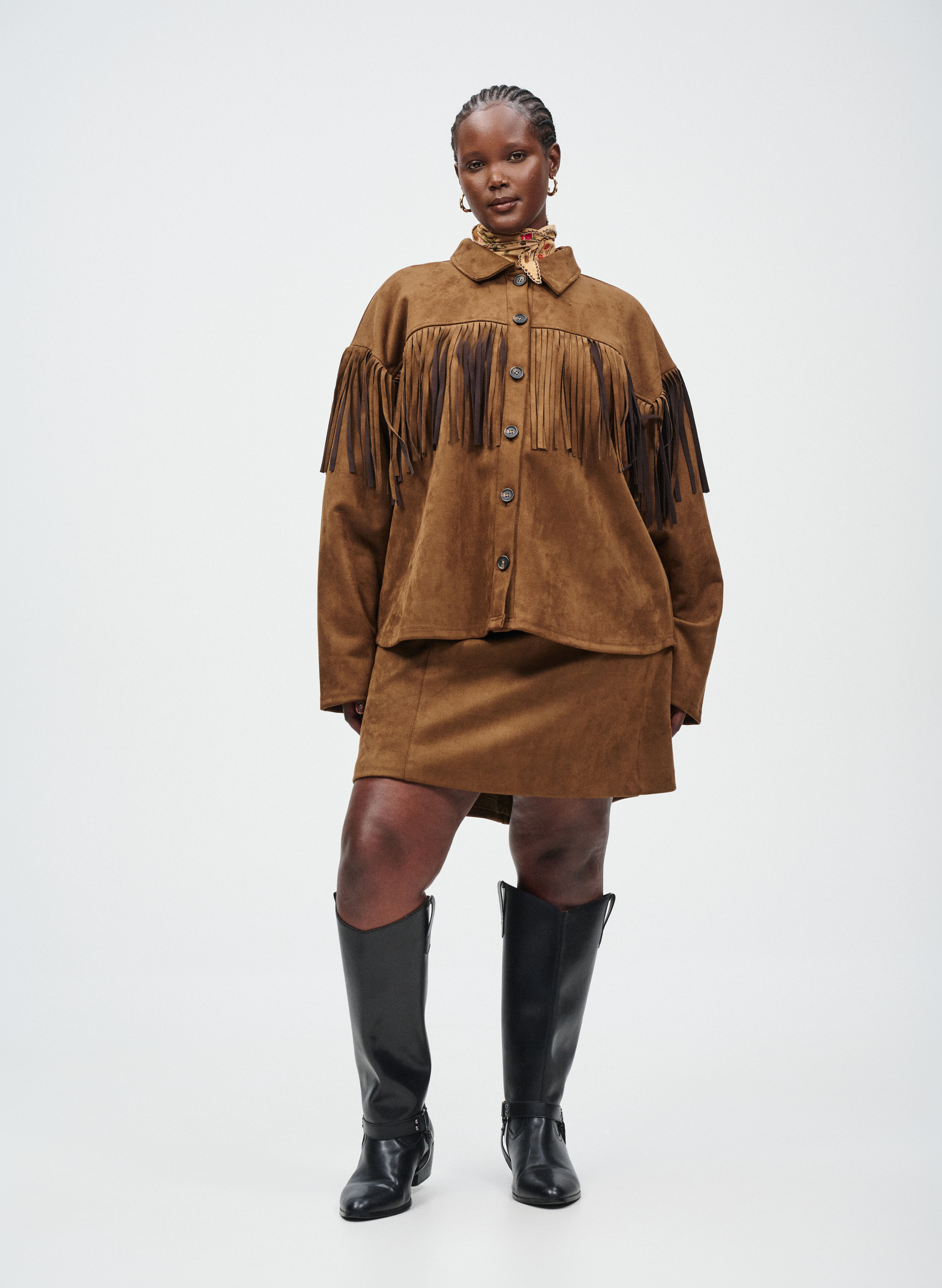 Zizzifashion Set in imitation suede leather, , Model