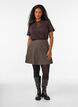 Small check A-line skirt, Brown, Model image number 1