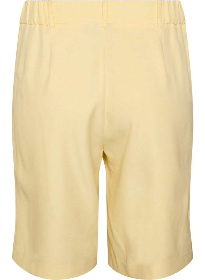 Loose high-waisted Bermuda shorts, Yellow, Packshot image number 1