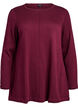 Knitted blouse in cotton-viscose blend, Dark Bordeaux, Packshot image number 0