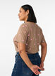 T-shirt in organic cotton with embroidered motifs, Brown, Model image number 2
