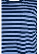 Long night t-shirt in organic cotton with stripes, Blue, Packshot image number 2