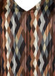 Long-sleeved dress with V-neck and print, Earthy Zig Zag, Packshot image number 2