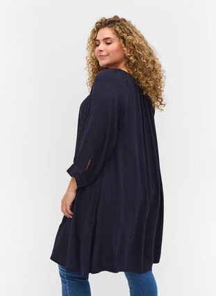 Viscose tunic with 3/4 sleeves, Night Sky, Model image number 1