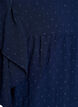 Short dress with ruffle sleeves and dotted texture, Navy Blazer, Packshot image number 3