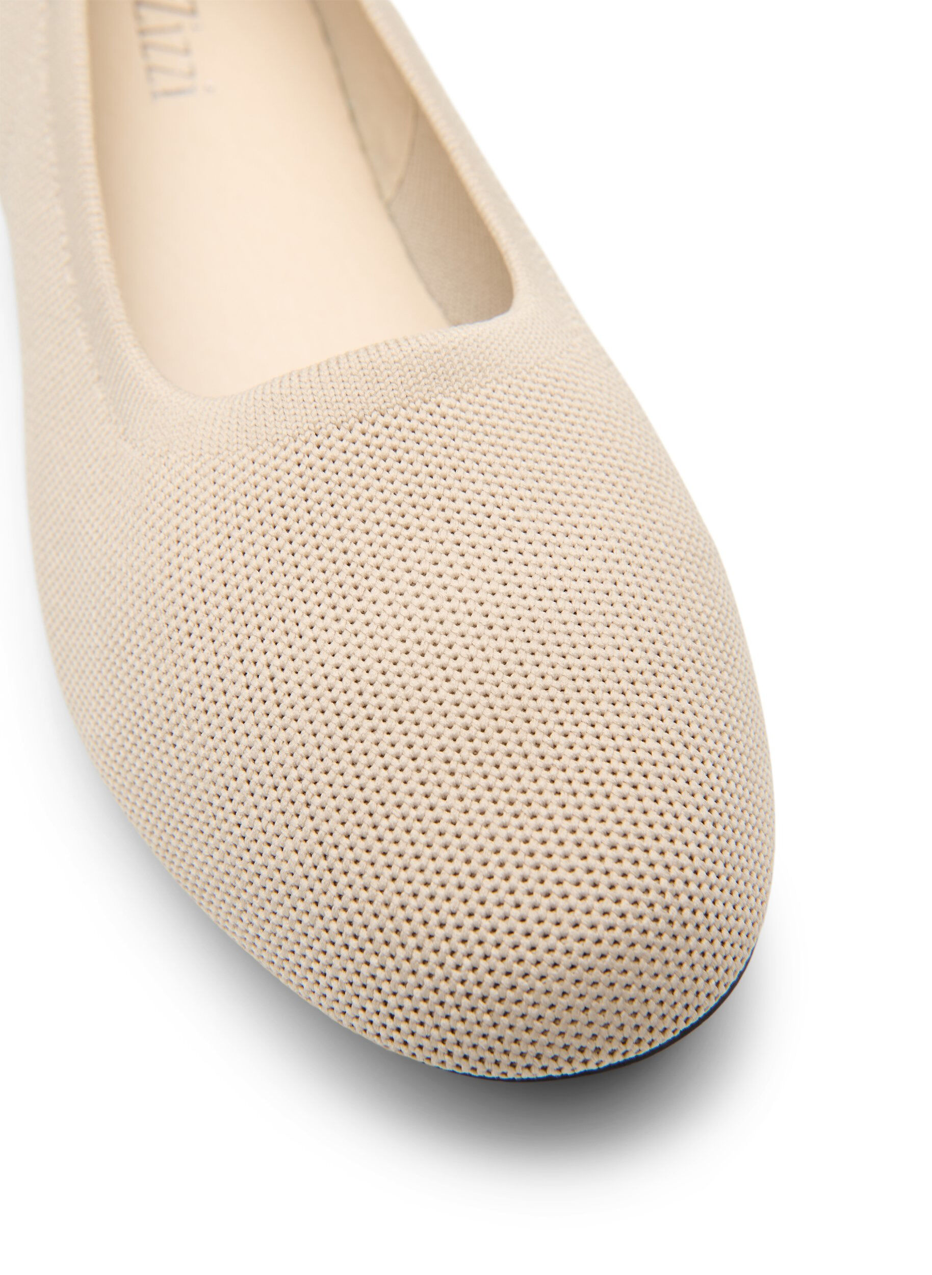 Zizzifashion Ballet flats in a fine-textured fabric, Beige, Packshot image number 3