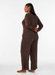 Organic cotton pyjama bottoms with eyelet embroidery, Brown, Model image number 2