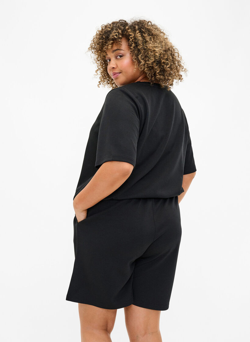 T-shirt in modal mix, Black, Model image number 2