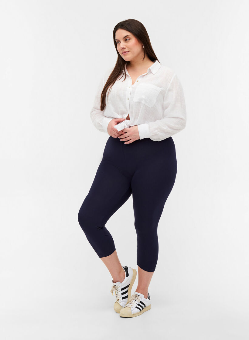 3/4 length basic leggings, Night Sky, Model image number 0