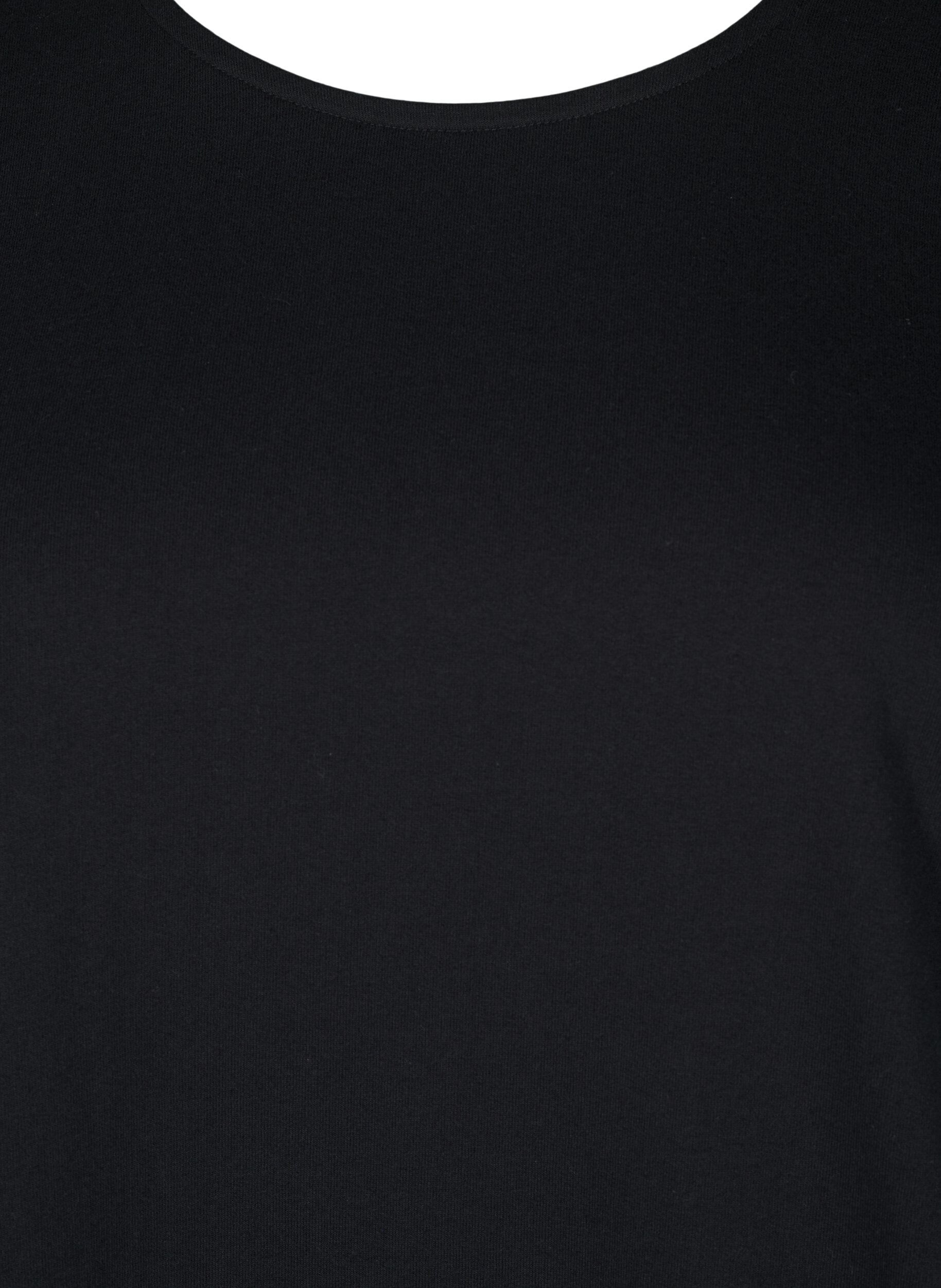 ZizzifashionCotton dress with balloon fit, Black, Packshot image number 2
