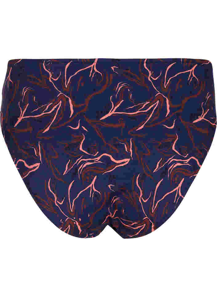 High-waisted bikini bottoms with high-cut leg, Graphic Print, Packshot image number 1