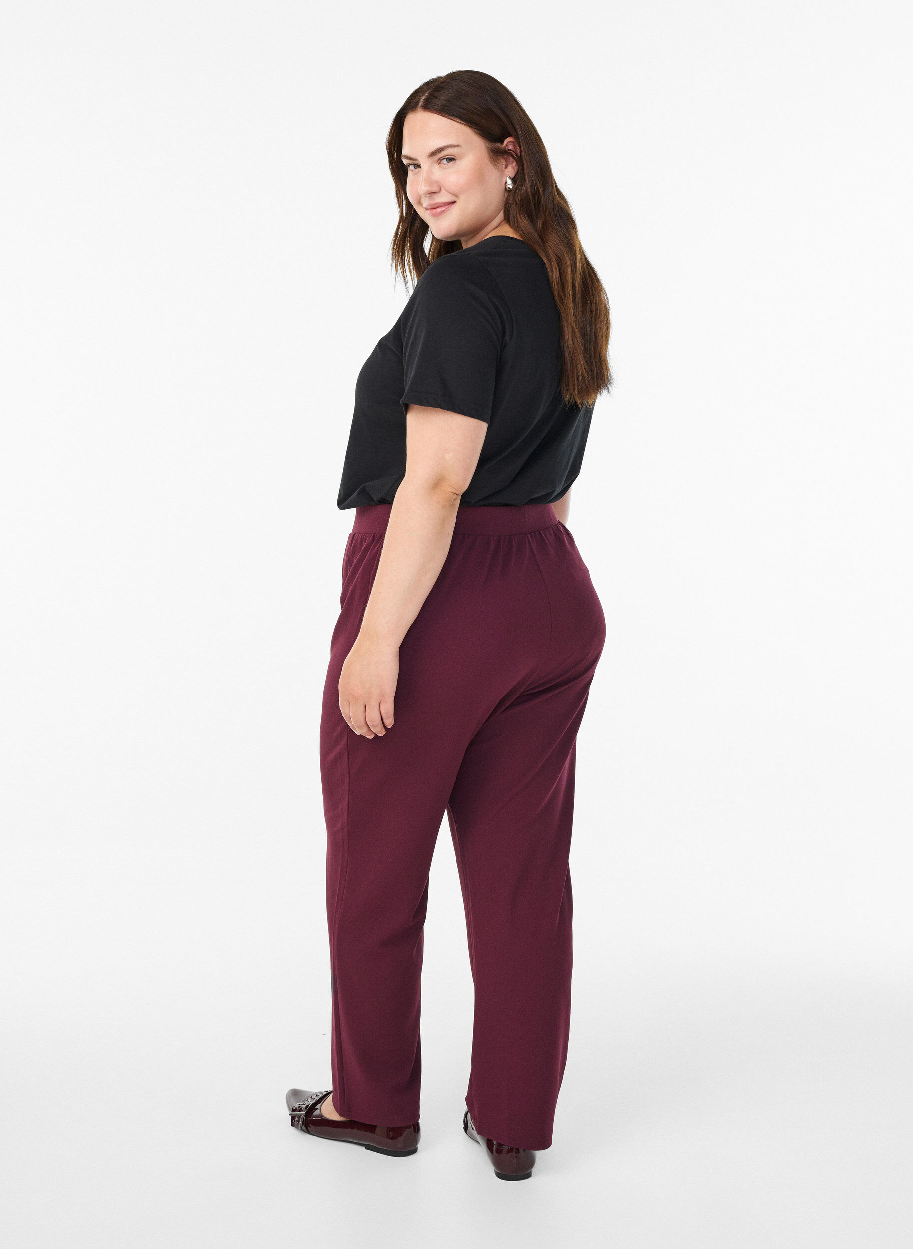 ZizzifashionStraight fit trousers, Red, Model image number 1