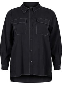 Shirt with contrast stitching