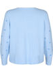 Knitted cardigan with tie details and embroidery, Cashmere Blue Comb, Packshot image number 1
