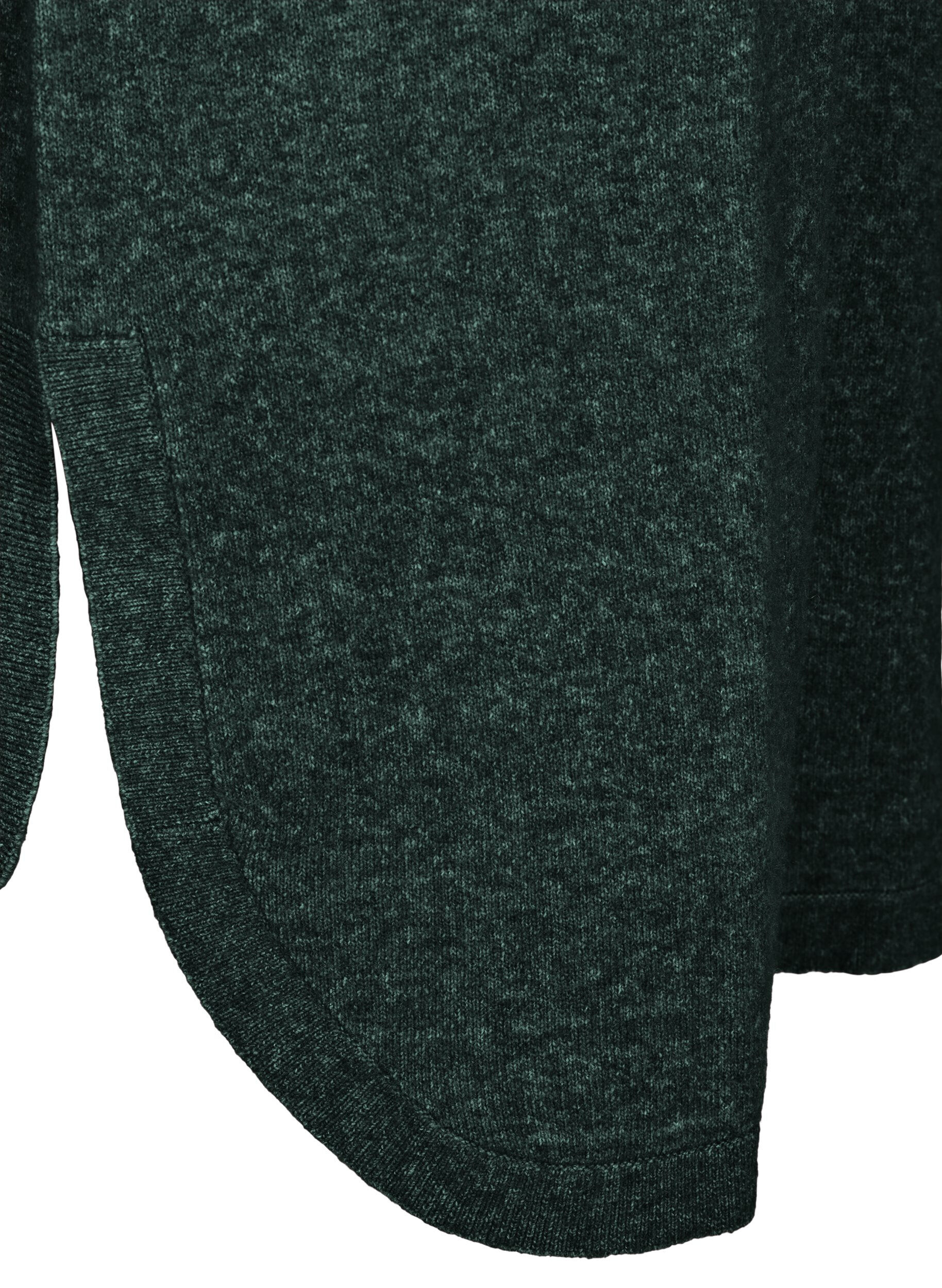 Zizzifashion Short knitted dress with a round neck, Green, Packshot image number 3