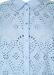 Cotton shirt with broderie anglaise, Chambray Blue, Packshot image number 2