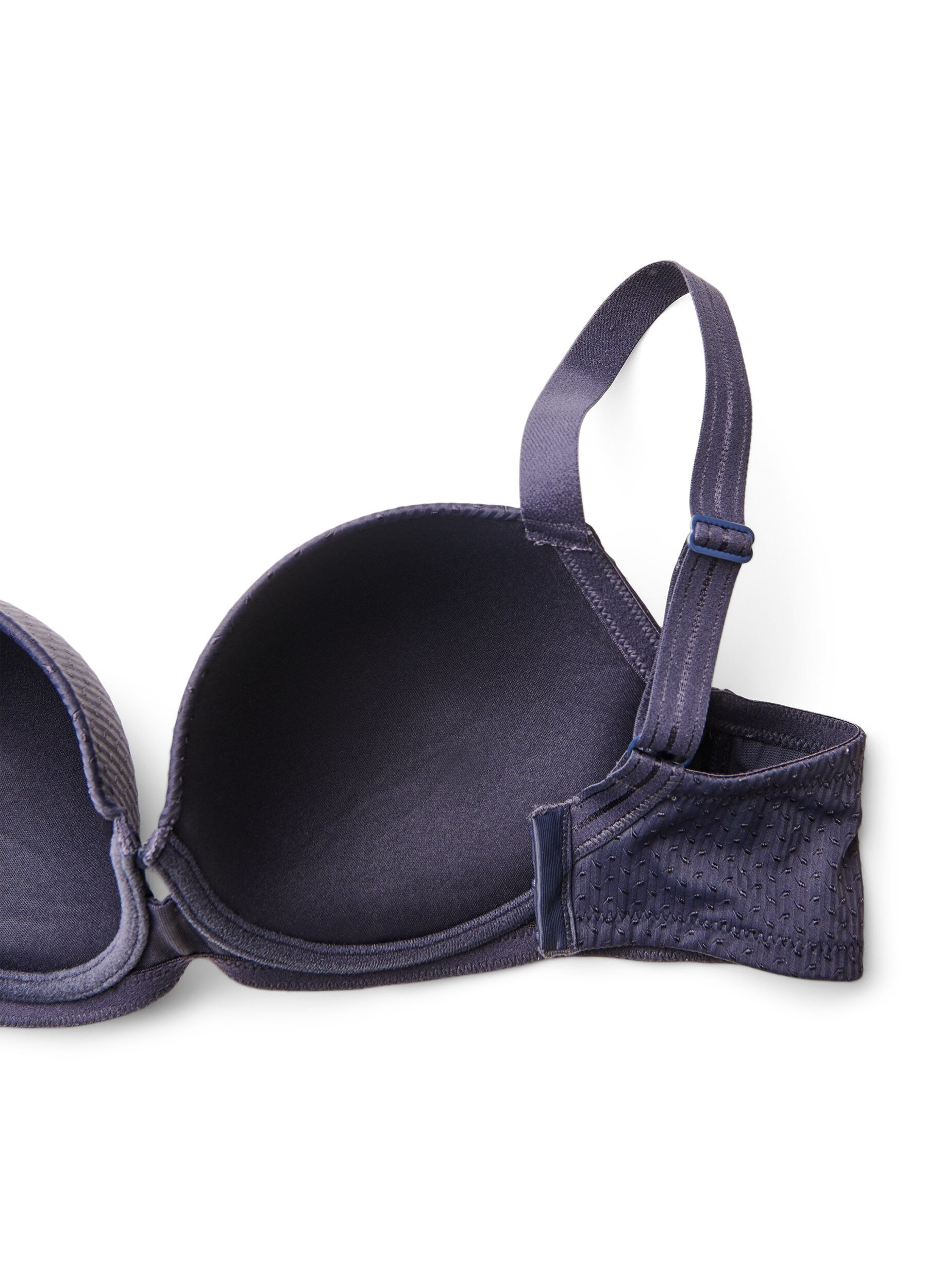 Zizzifashion Moulded underwired bra with pattern, Blue, Packshot image number 3