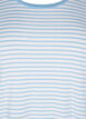 Striped T-shirt in lyocell with round neck, Light Blue, Packshot image number 2
