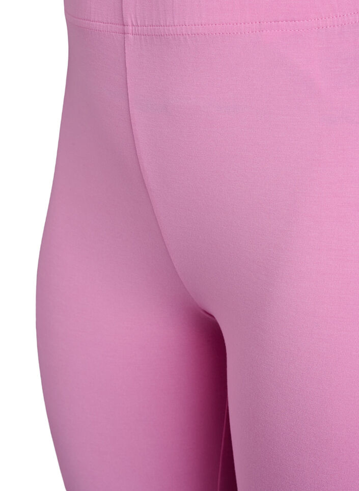 Basic 3/4 leggings in viscose, Pink, Packshot image number 2