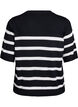 Striped knit top with short sleeves, Black, Packshot image number 1
