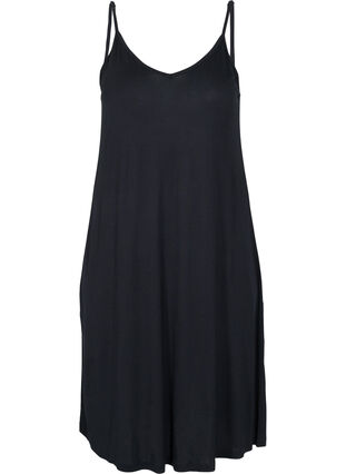 Long viscose beach dress, Black, Packshot image number 0