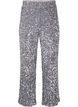Loose sequin trousers with high waist, Silver, Packshot image number 0