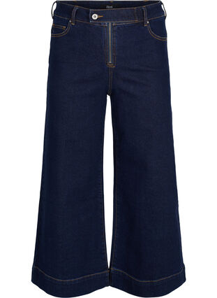 Cropped jeans with flare, Unwashed, Packshot image number 0