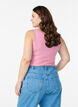 Solid color basic top in cotton, Rose, Model image number 2