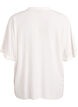 Viscose shirt with short sleeves and ruched detail, Vanilla, Packshot image number 1