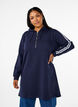 Short sweatshirt dress with hood and long sleeves, Navy Blazer, Model image number 0