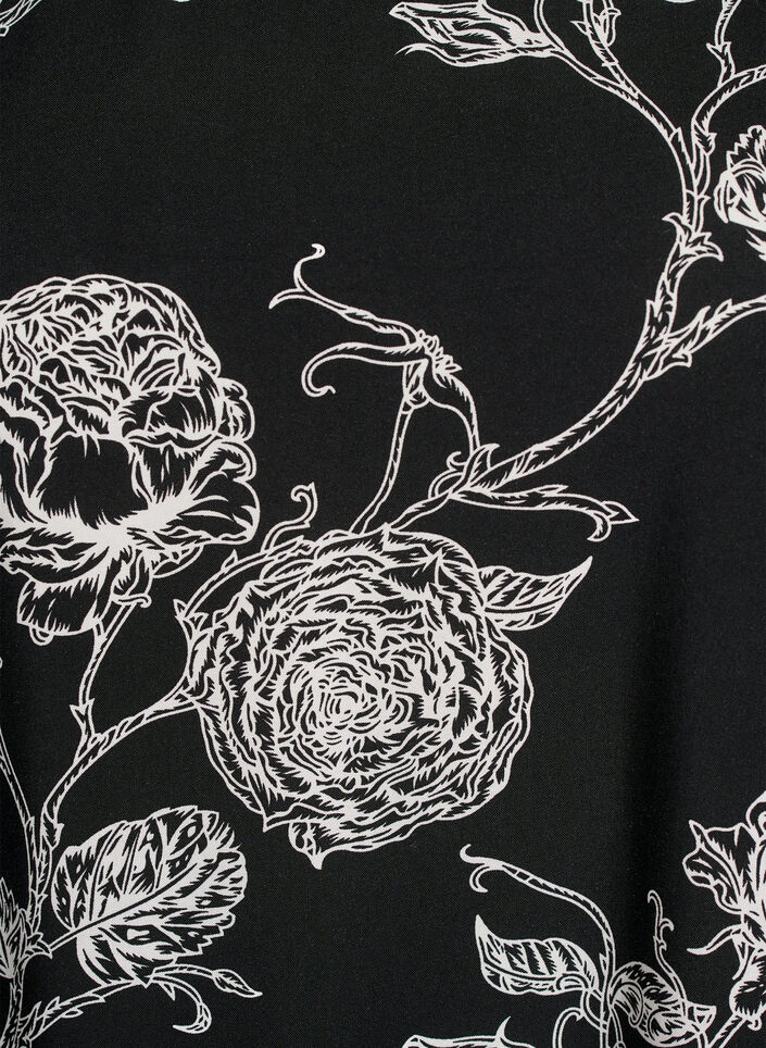 Dress in viscose with cutline, Black, Packshot image number 2