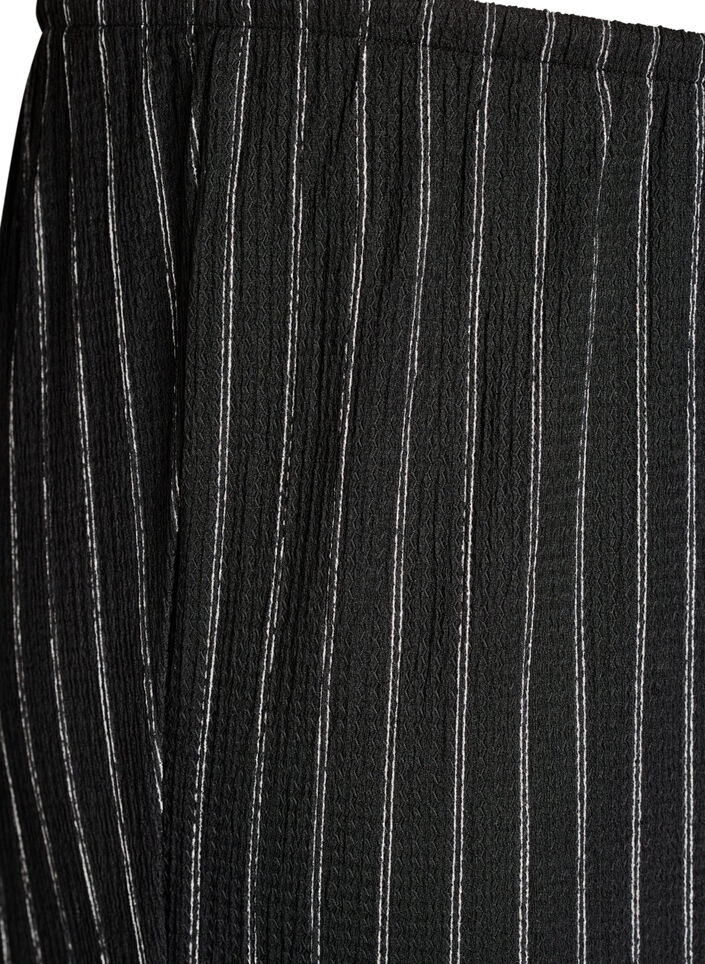 Wide-leg trousers in a light textured fabric, Black, Packshot image number 2