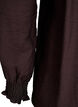 Viscose blouse with smock and gathered details, Brown, Packshot image number 3