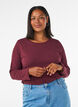 Basic jersey blouse with long sleeves, Red, Model image number 0