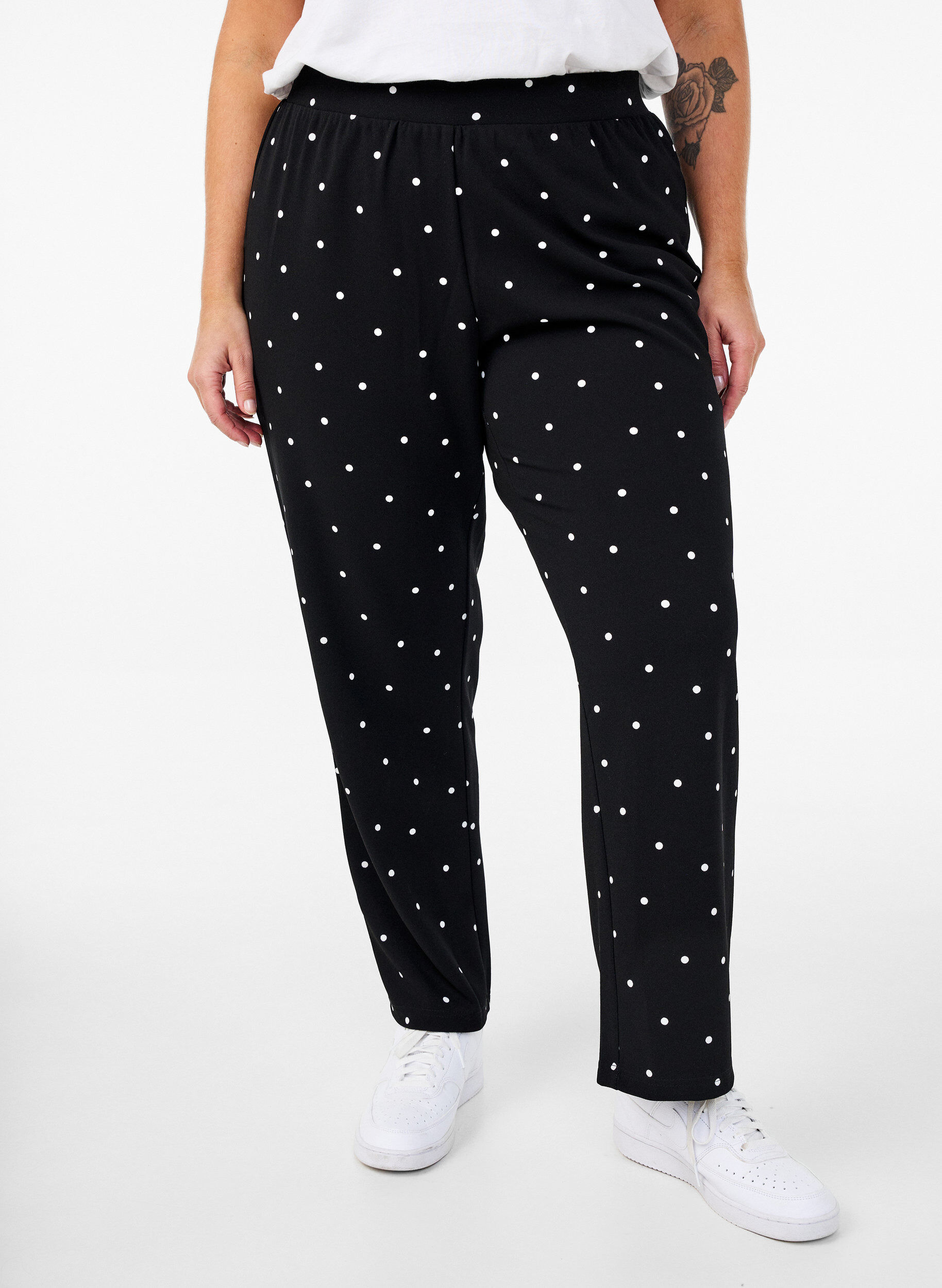 ZizzifashionStraight fit trousers, Black, Model image number 2