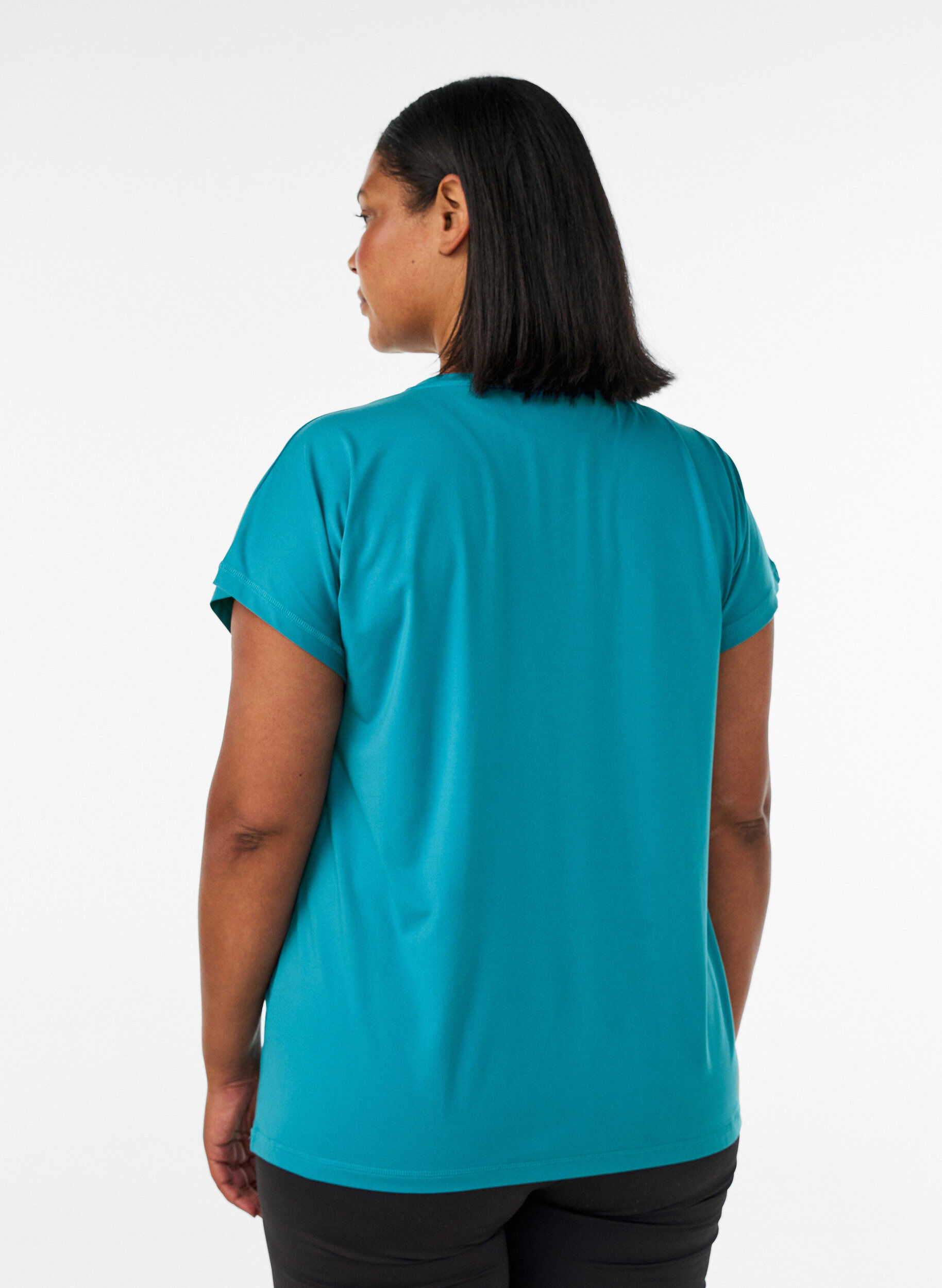 ZizzifashionSolid-coloured training T-shirt, Petrol, Model image number 2