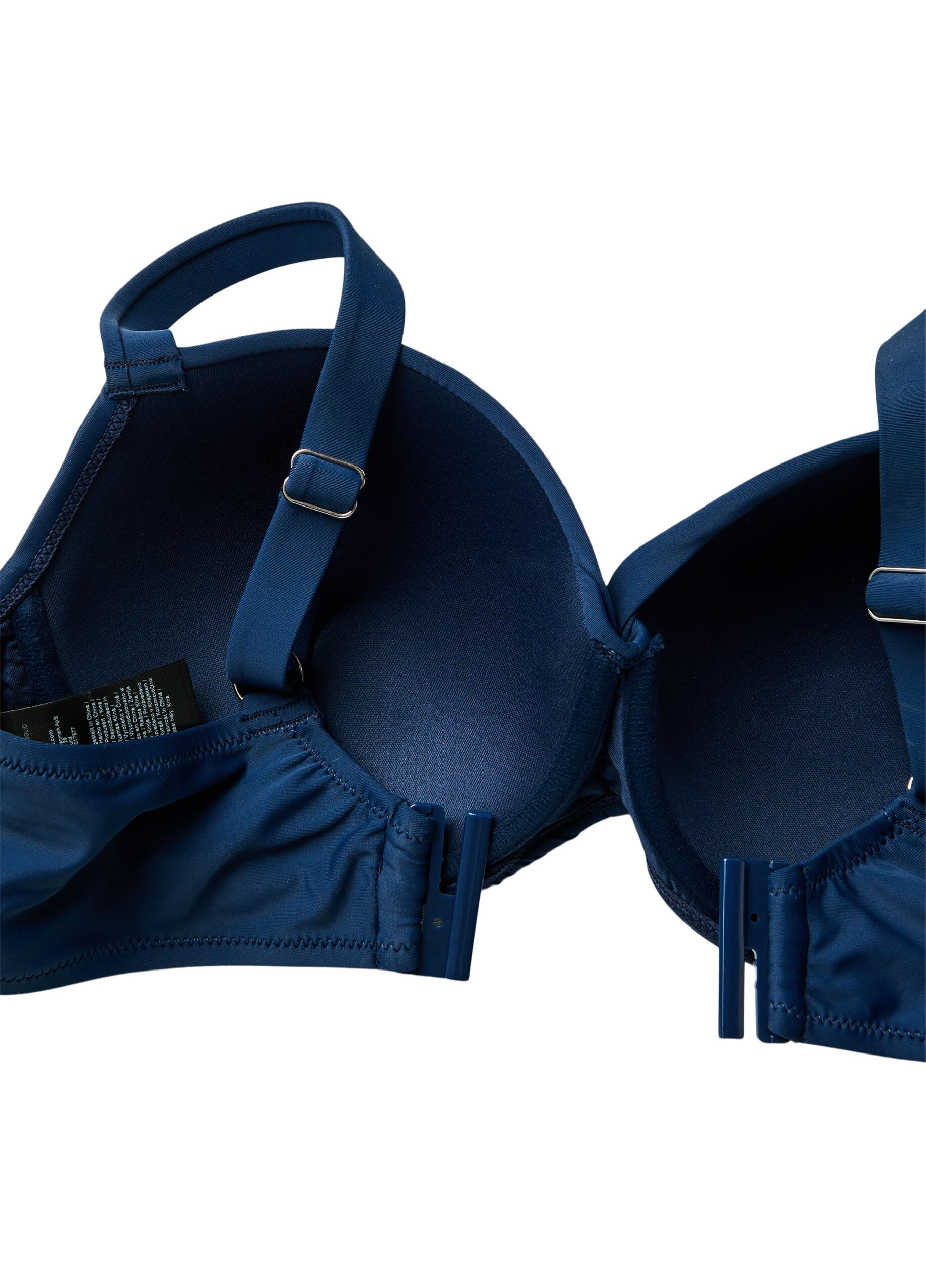 Zizzifashion Bikini top with underwire and draping, Blue, Packshot image number 3