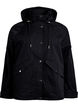 Short spring jacket with detachable hood, Black, Packshot image number 0