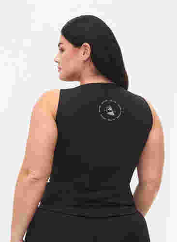 Sports bra with square neckline, Black, Model image number 1