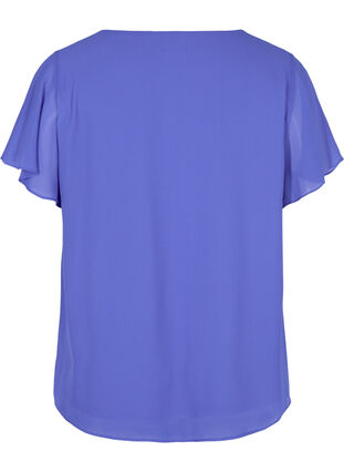 Short-sleeved blouse, Dazzling Blue, Packshot image number 1