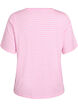 T-shirt with TENCEL™ Lyocell and stripes, Pink, Packshot image number 1